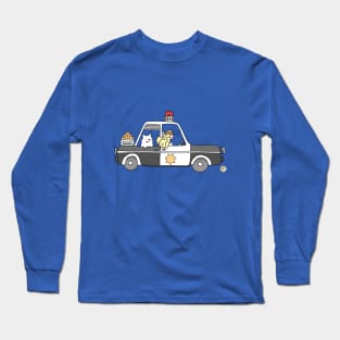 American police car cartoon Long Sleeve T-Shirt